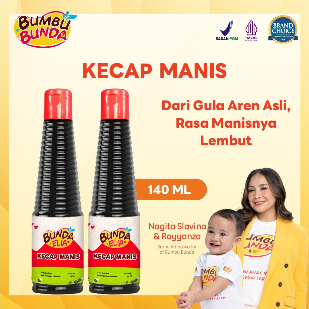 

Bumbu Bunda Elia Kecap Manis Non MSG / Kecap MPASI / Kecap Anak / Kecap Bayi / Kecap Manis Halal