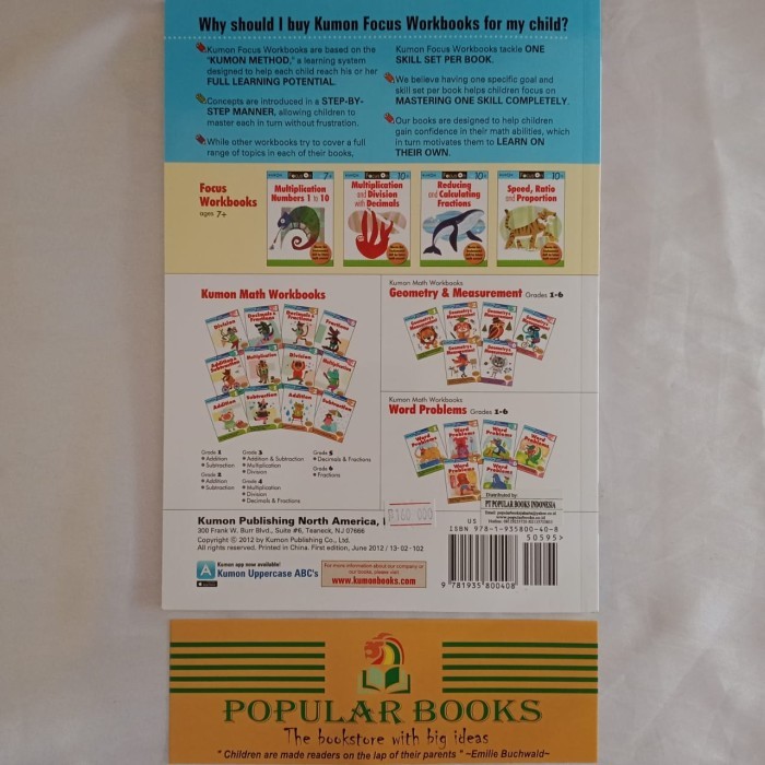 

Kumon Fokus On : Multiplication Numbers 1 to 10 Ages 7+