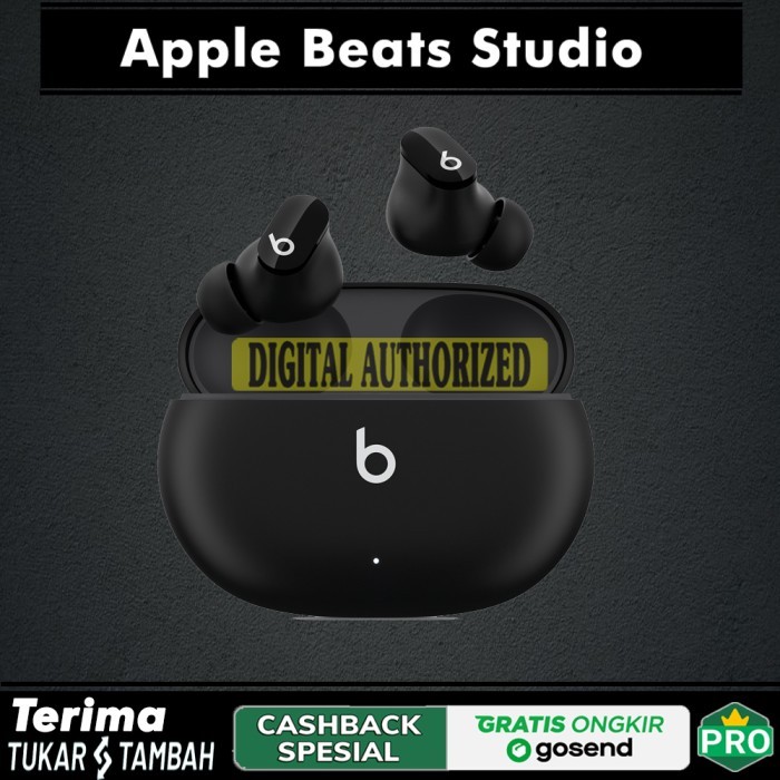Apple Beats Studio Buds Earphone TWS Black White Red Beats Buds Studio - INTER, Putih