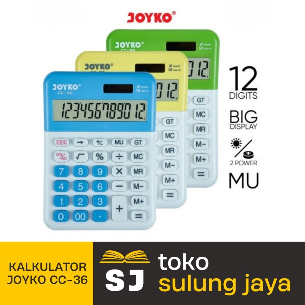 

KALKULATOR JOYKO CC-36 | JOYKO CALCULATOR | 12 DIGITS CHECK CORRECT