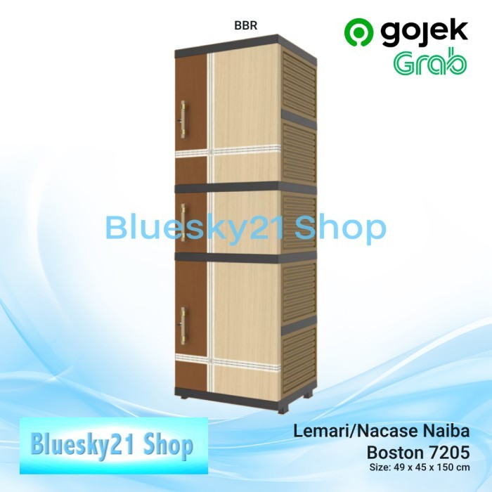 LEMARI PLASTIK NAIBA MINI / NEW NACASE MURAH BOSTON 7205 - BBL BBR BWH