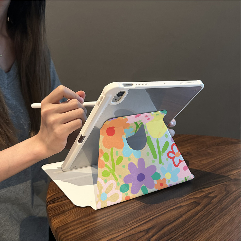 Cocok untuk ipad gen 10 tablet case pelindung lucu ipad air 5 rotasi ipad pro 11 inci 360° ipad air 