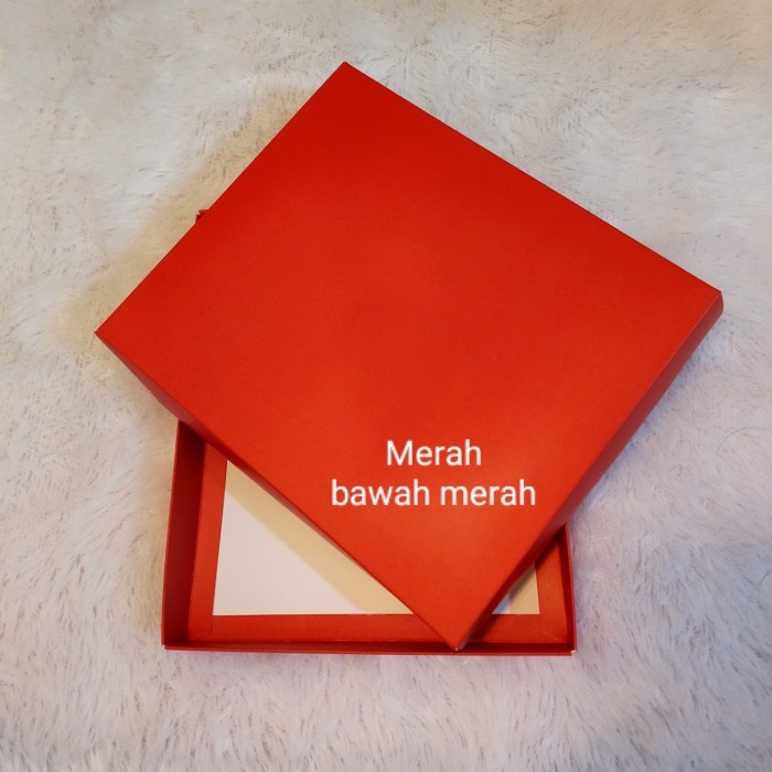 Dus box nastar sekat mika, isi 10 pcs - Merah, merah