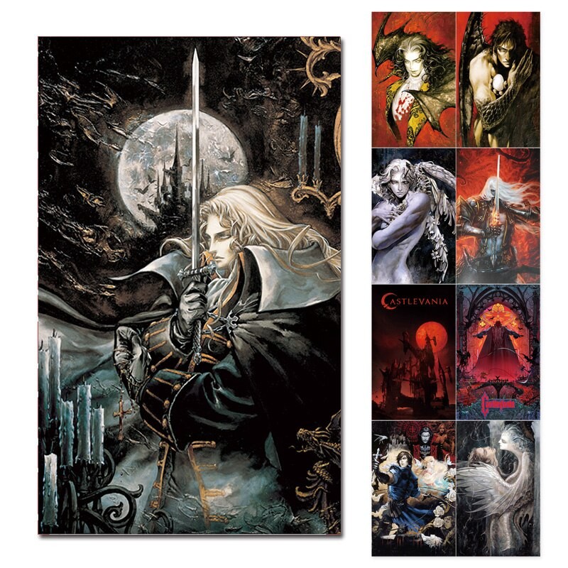 Castlevania Anime Game Poster   Leon Belmont Vampire Dracula Alucard  Home Wall Decor  Stylish Room 