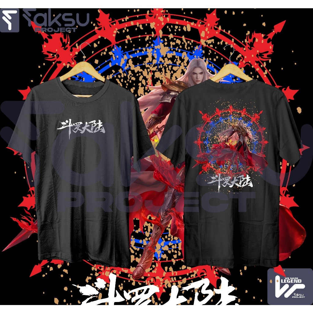 Tshirt kaos donghua soul land tangsan tang sect dewa asura soul lan 2 tang sect huo yu hao wang dong