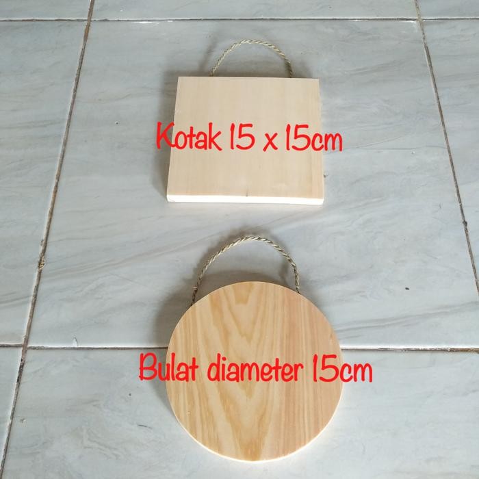 Talenan Kayu Tali / Talenan Lukis / Wall decor / Wooden Cutting Board - bulat tali d15