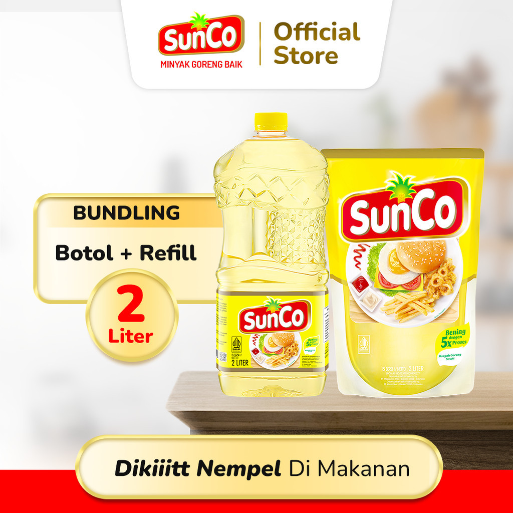 

[BUNDLING] SunCo Minyak Goreng Set 2L (Botol 2L + Refill 2L)
