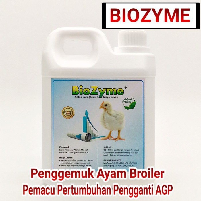 TERBARU TERBAIK Penggemuk Ayam Broiler BIOZYME Pemacu Pertumbuhan
