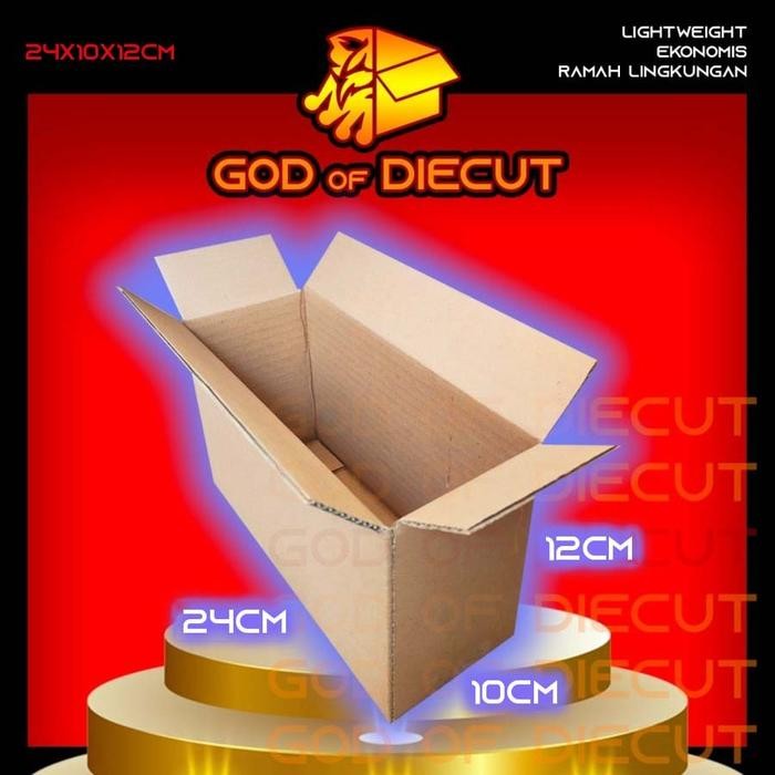 

24x10x12 cm kardus box kotak karton packing barang polos baru