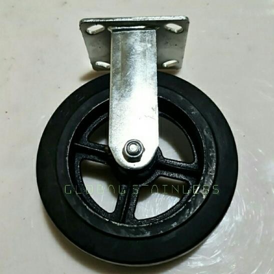Roda troli karet 8" inch heavy duty ( mati )