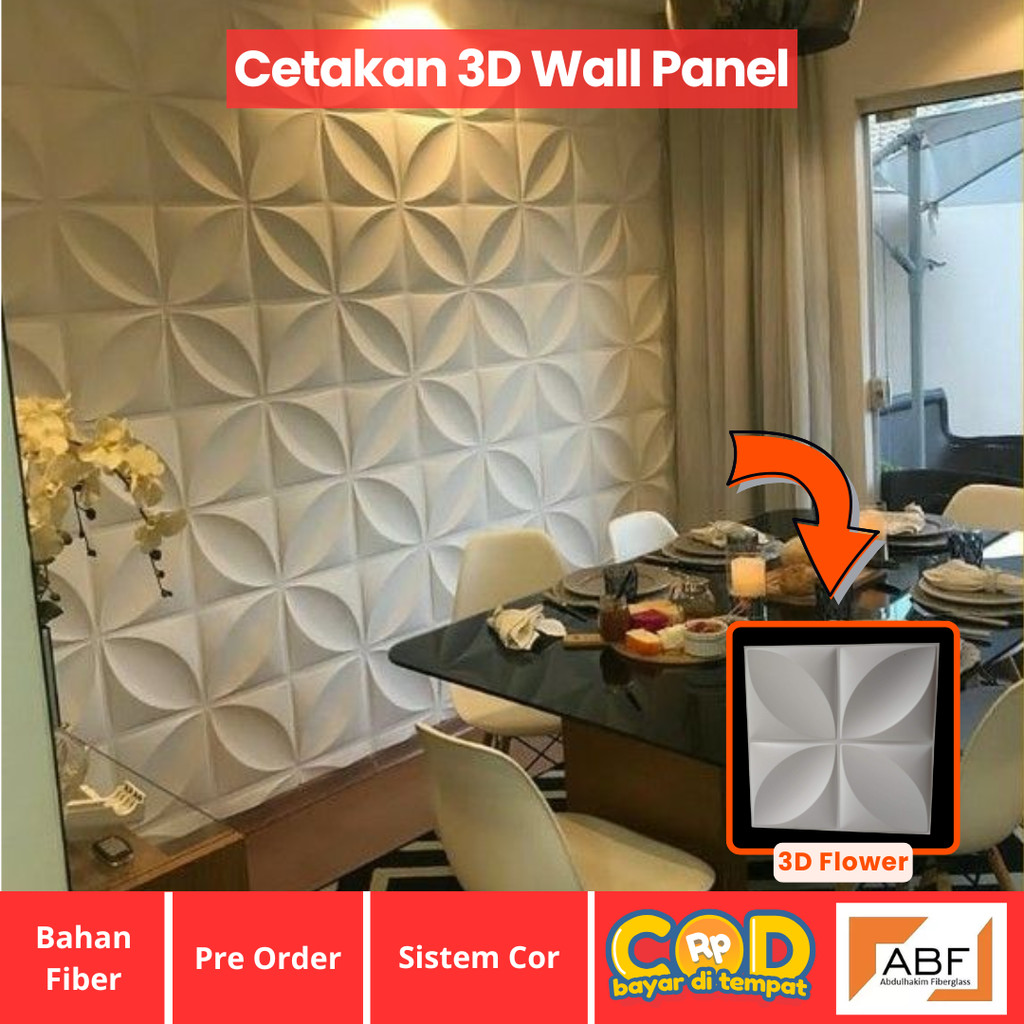 Cetakan 3D wall panel / ornamen dinding tempel / moulding wall panel / moulding fiber cetakan dindin