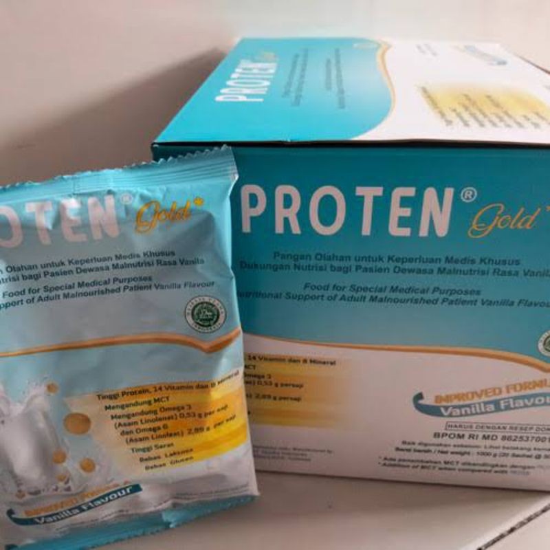 

SUSU PROTEN GOLD ( SUSU KEDELAI PROTEIN NABATI) PERBOX ISI 20 SACHET RASA VANILA DAN COKELAT