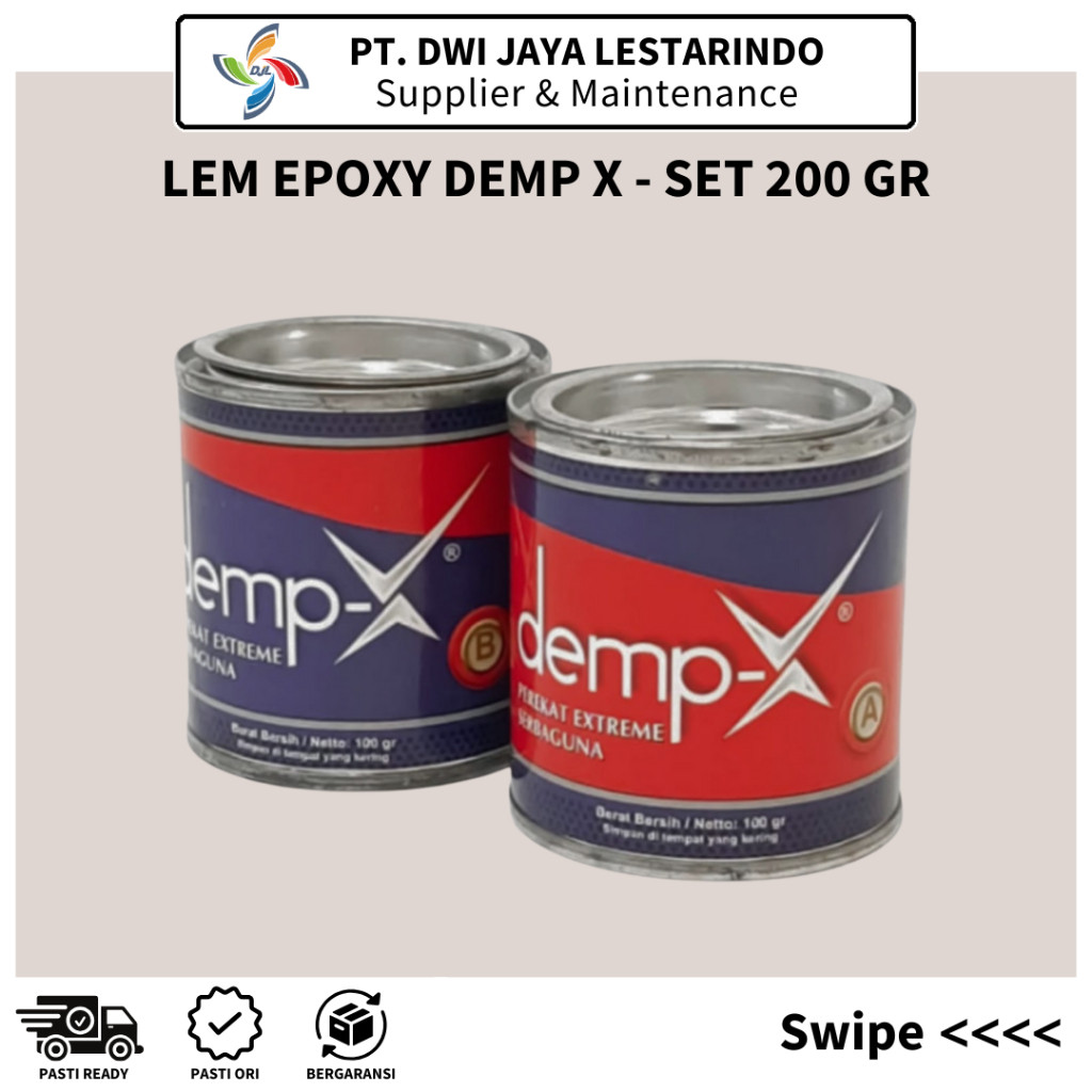 Lem Epoxy Demp-X / DempX (100 + 100 Gr) 200 Gr