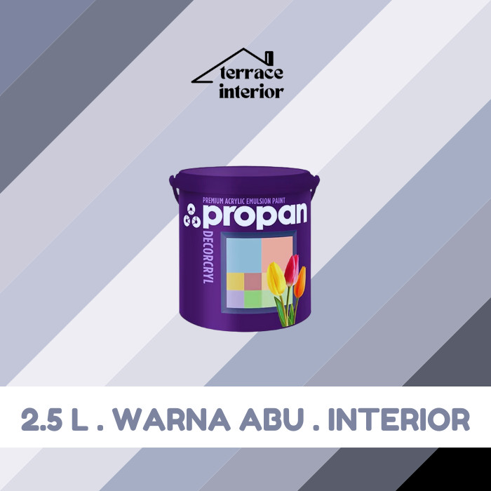 Cat Tembok Interior Propan Decorcryl Warna Abu 2.5 Liter