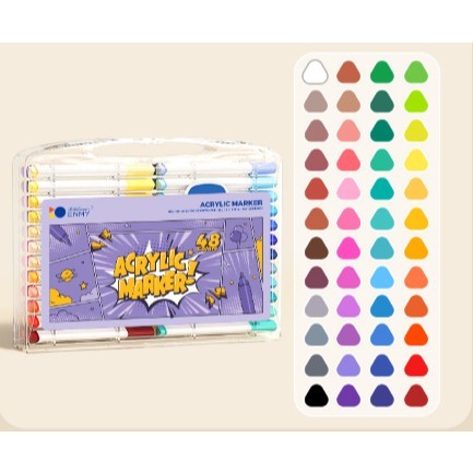

New ENMY ACRYLIC MARKER 12 / 24 / 36 / 48 / 60 / 80 warna Spidol akrilik - EN.AC - 48 W Best Seller