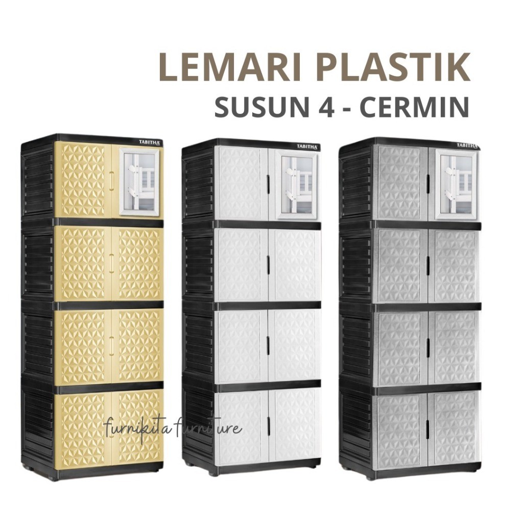 ARKAMANISHOP LEMARI PLASTIK TABITHA SUSUN 4 MINI TABITHA