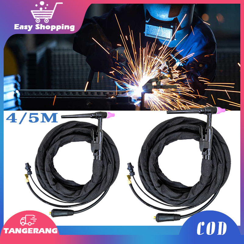 1set Tig Welding Torch Qq-150a Tang Las Argon Manual Tig Argon Stang Las Welding Torch Kabel 4m 5m P