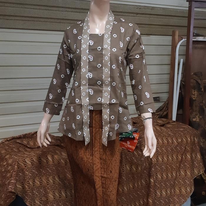 

kebaya kutubaru jumputan - Merah, S