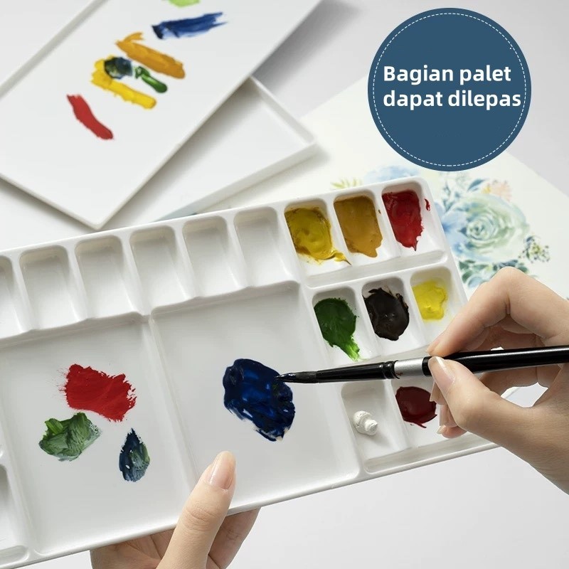 

Palet Cat Air Lipat dengan Tutup Palet Pelembap Multi-Fungsi Palet Campuran Warna dengan Penutup