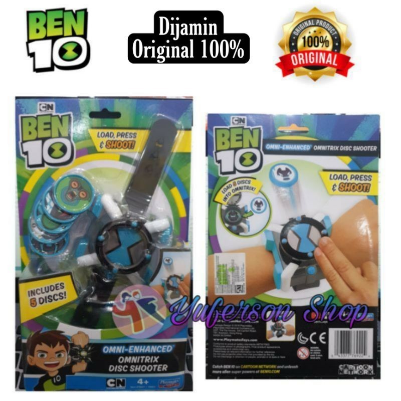 Jam Ben 10 Enchanced Omnitrix Disc Shooter - Jam Mainan Anak Ben 10 Original