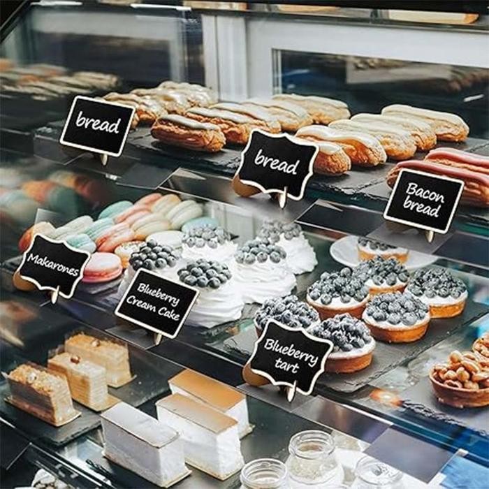 

Promo 10 Pcs Papan Kapur Mini Chalkboard Papan Kapur Menu Cafe Papan Tulis Kapur Kecil Kayu Papan Reservasi + 2 pena terlaris