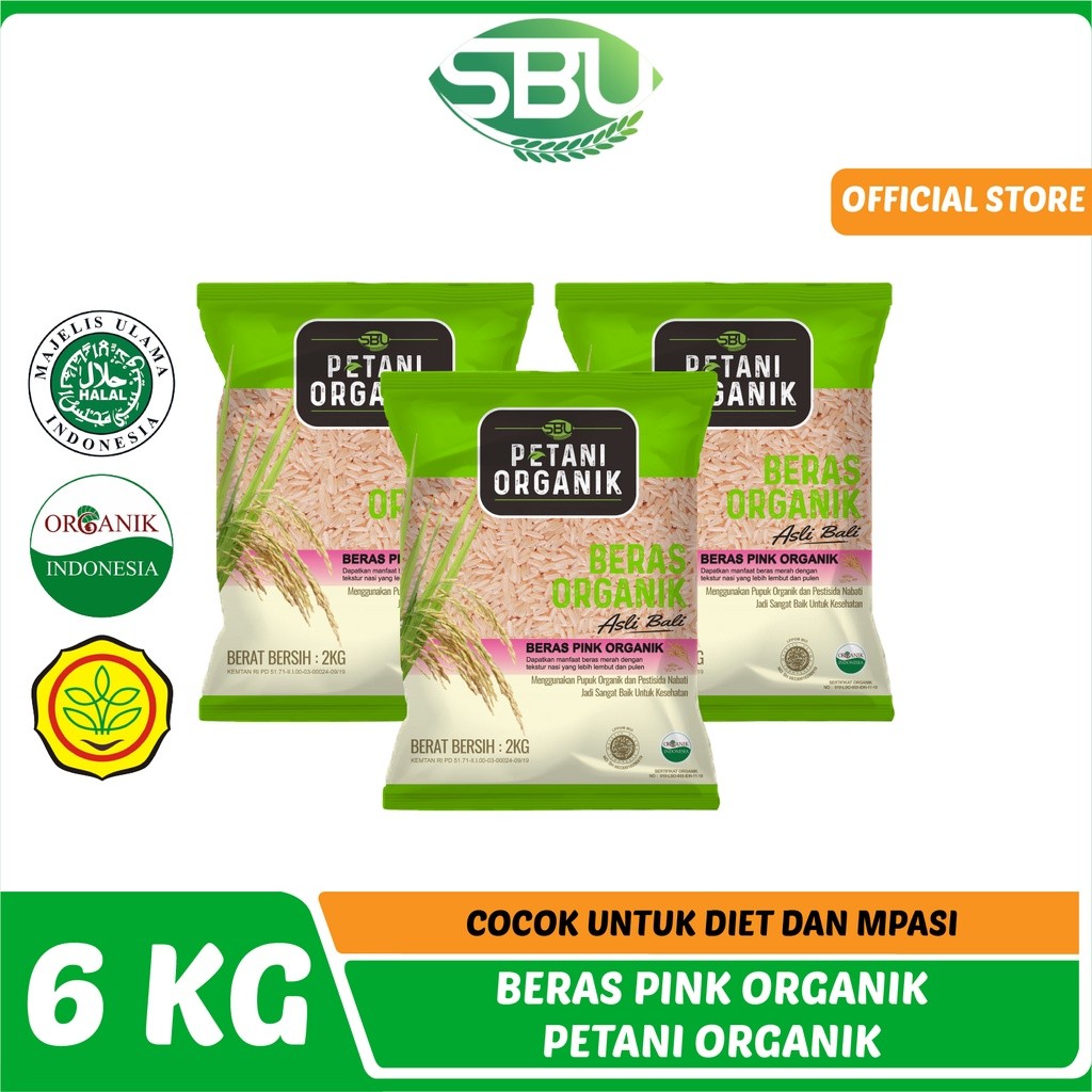 

Beras Pink Petani Organik Bundling 6kg - Cocok Untuk Diet dan Mpasi