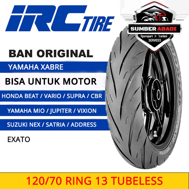 IRC Ban Luar 120/70-13 Exato Tubeless