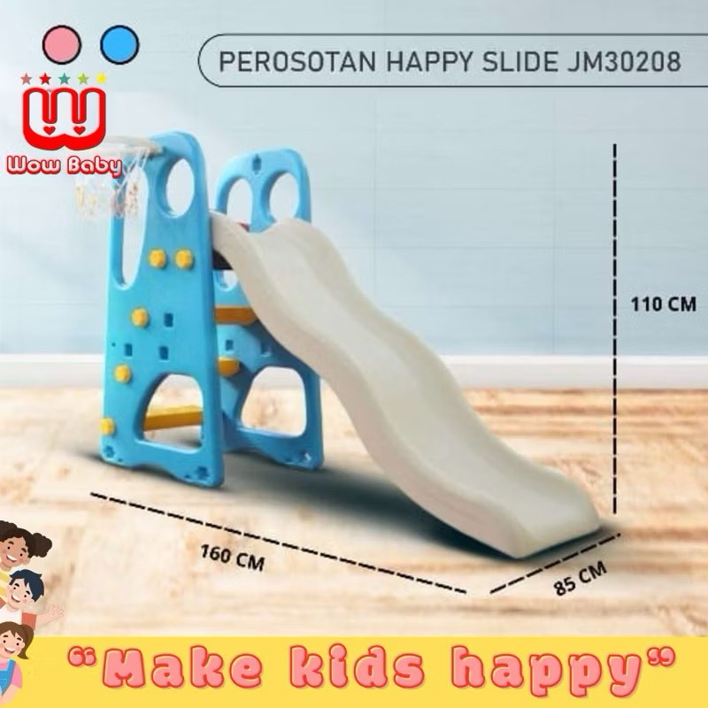 PEROSOTAN HAPPY SLIDE JM30208 perosotan empat anak tangga tinggi 1,1meter mainan seru playground ana