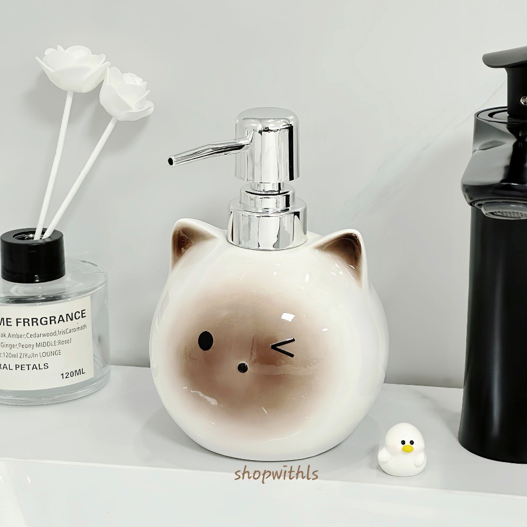 CAT SOAP PUMP /Botol Sabun Bentuk Kucing/Botol Sabun White Unik/Botol Sabun Cantik/Cute Dispenser So