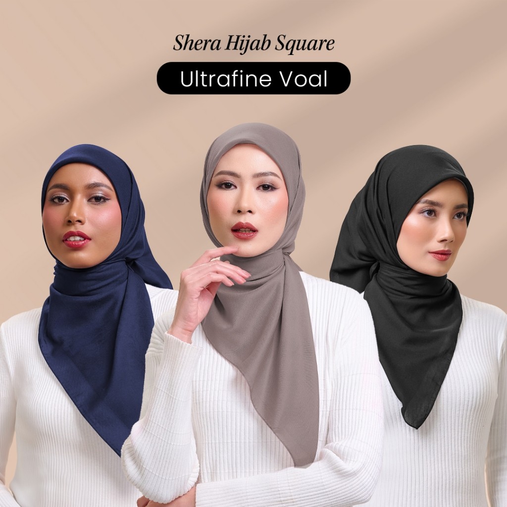 ZM Zaskia Mecca - Shera Ultrafine Voal Shiny - Hijab Segi Empat Wangi Premium