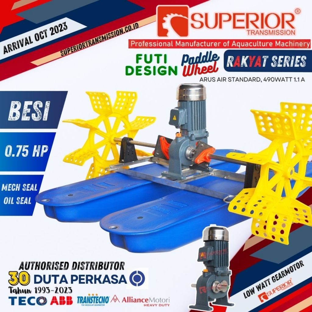 Kincir Air Tambak udang ikan 1 Phase 3 phase Futi Superior RKT