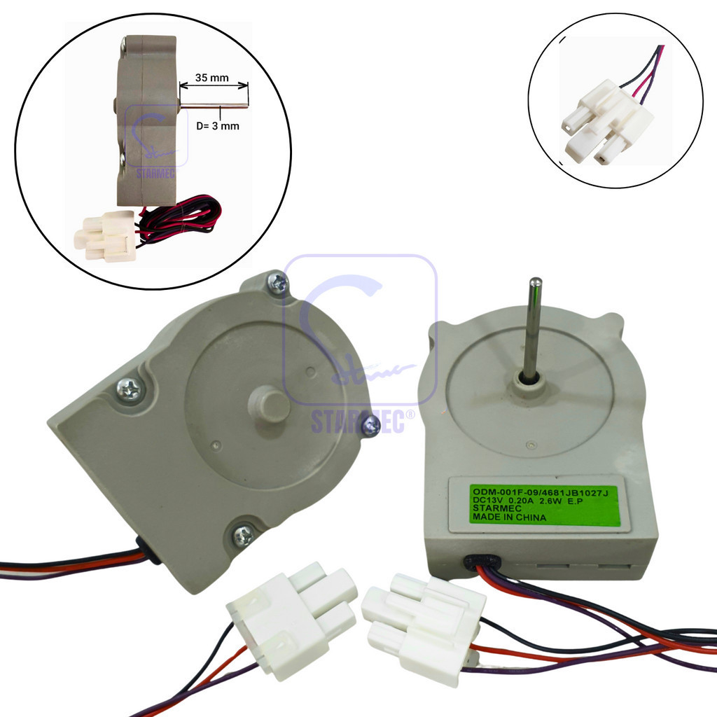

Motor Fan Kulkas LG Inverter DC13V ODM-001F-09 / 4681JB1027J AS 3.5CM