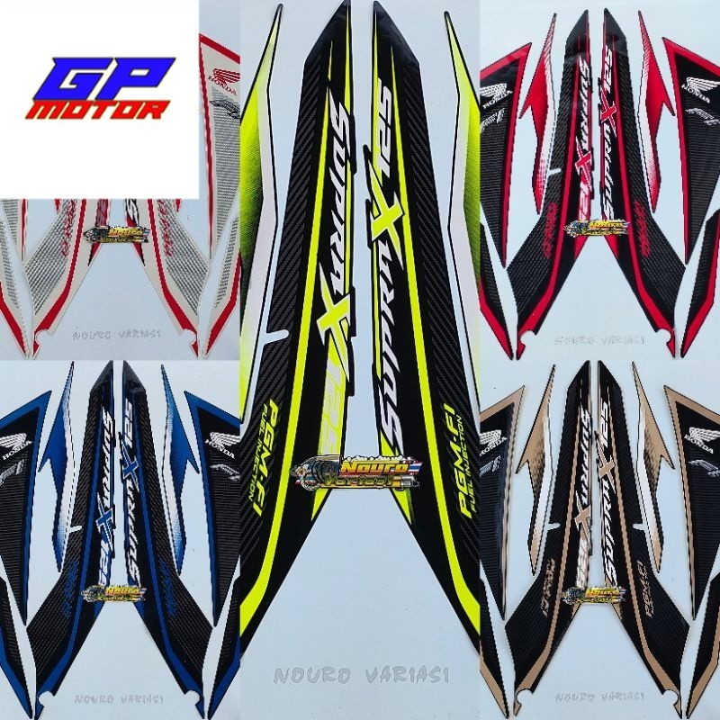 striping honda supra x 125 fi 2016 2017  list body standar