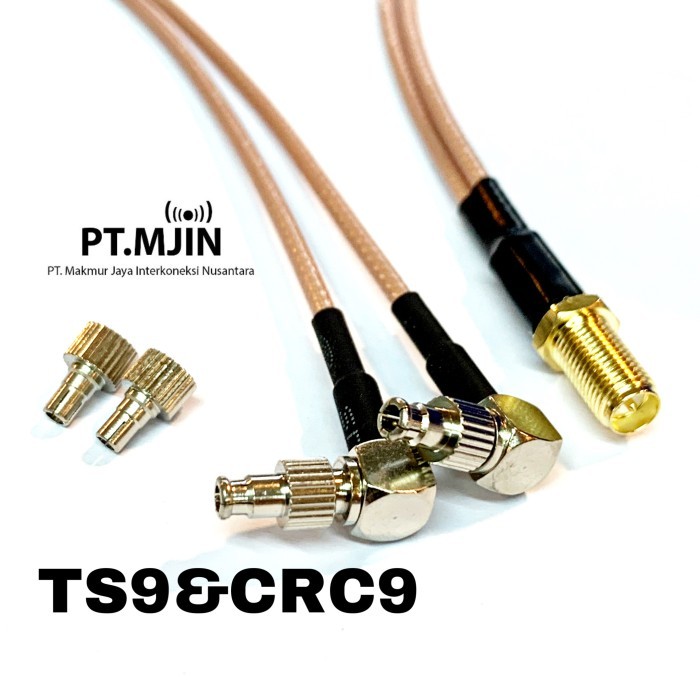VTC99 Kabel Pigtail Modem RP SMA female ke Dual TS9+CRC9