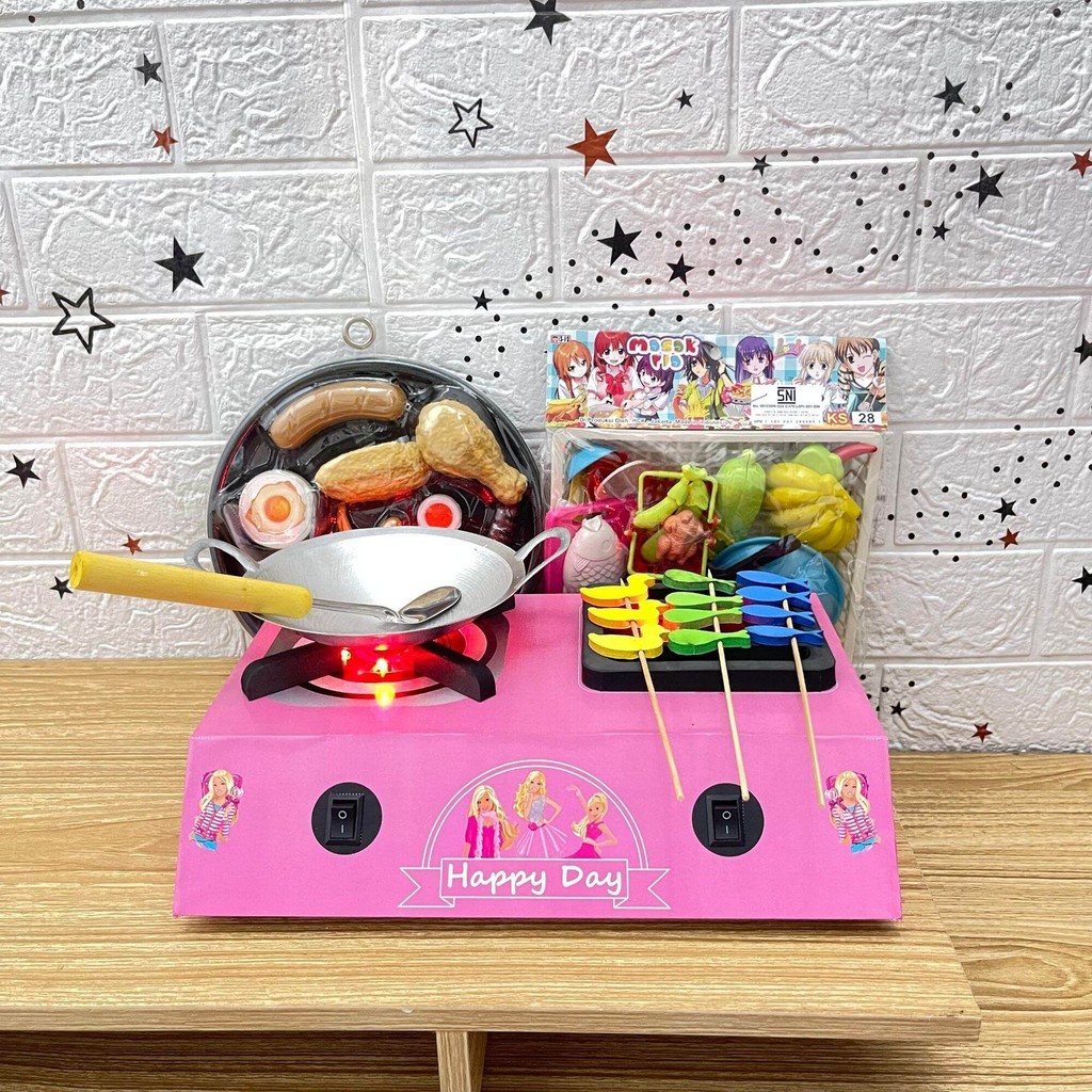 Mainan Masak Masakan Anak LED / Mainan Led Kompor / Kompor Anak Bisa Nyala / Kompor Mainan Bisa Nyal