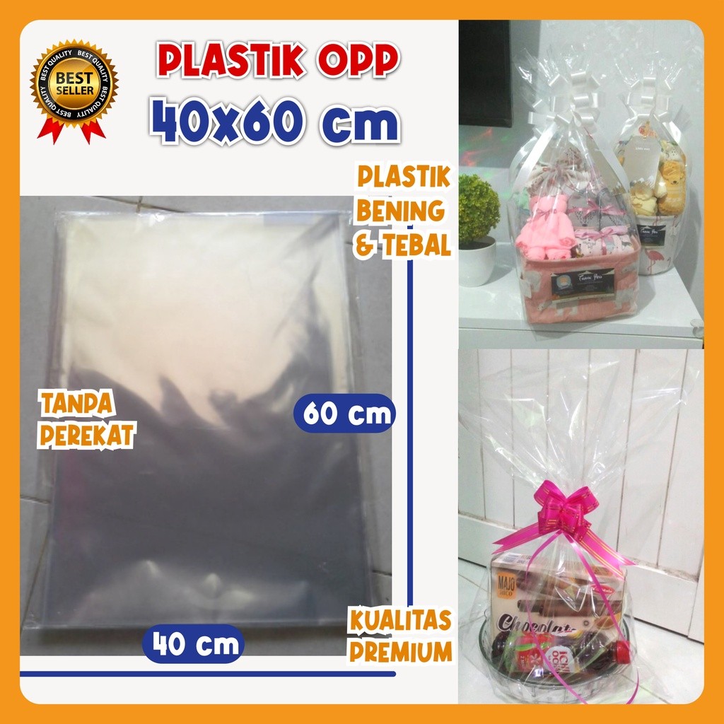 

PLASTIK PARCEL 40x60 cm Kantong OPP Kaca Bening Packing Bingkisan Souvenir Ulang Tahun Grosir