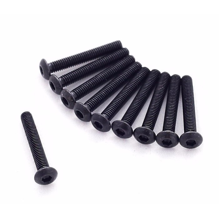 PDM99 Screw Baud Baut M3 M3mm M3x30mm tanpa Mur Hexagon Hexa L 3cm M3x30