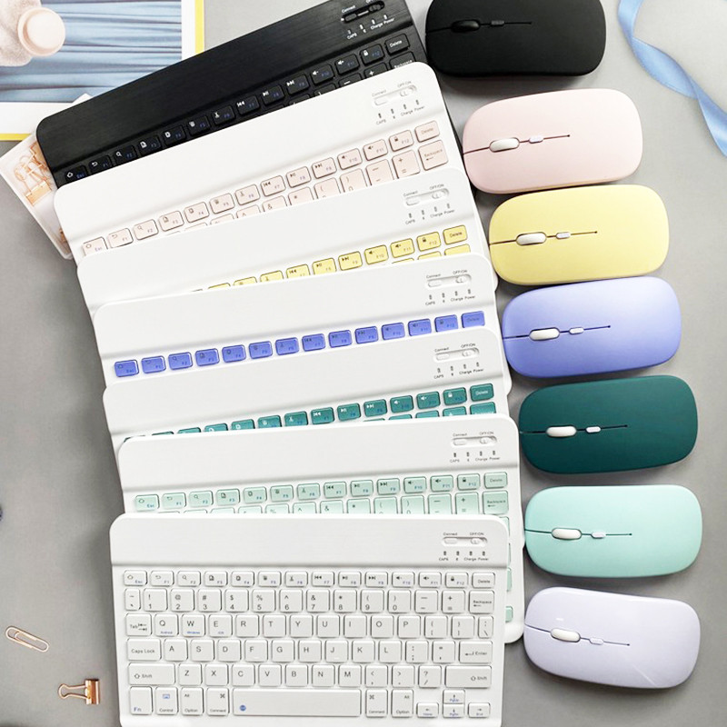 

10 inch Wireless Keyboard for iPad Pro 11 Air 5 4 3 5th 6th 8th Rechargeable Keyboard with Mouse for Xiaomi Huawei Samsung