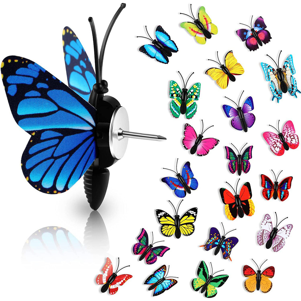 

30pcs Beautiful Butterfly Shape Thumbtacks Pin Push Pins Decor Tacks Pin Cork Board Diy Office Stationery Fixed Photo Wall Nail
