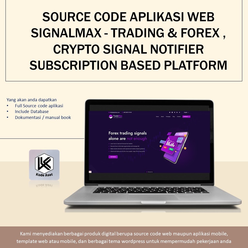 SOURCE CODE APLIKASI WEB SIGNALMAX - TRADING & FOREX , CRYPTO SIGNAL NOTIFIER SUBSCRIPTION BASED PLA