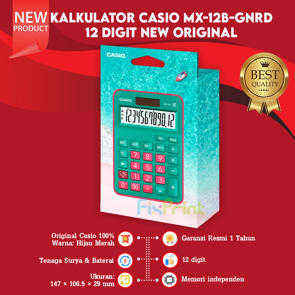 

Calculator Casio MX 12B Desktop Kalkulator 12 Digit New Original