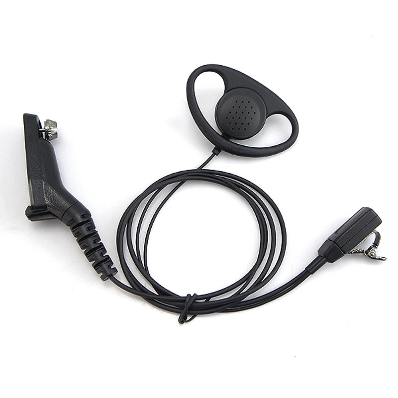 XQF D Shape Earpiece Headset PTT Mic for Motorola Two Way Radio DP4400 DP4401 DP4600 DP4601 DP4800 D