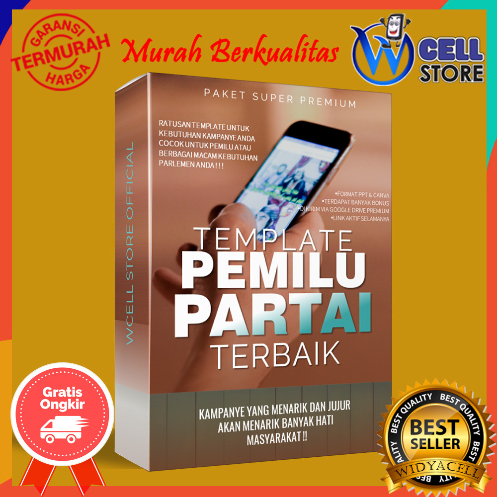 TEMPLATE CANVA DAN PPT UNTUK KAMPANYE PEMILU PARTAI CALEG TERBAIK BONUS MELIMPAH