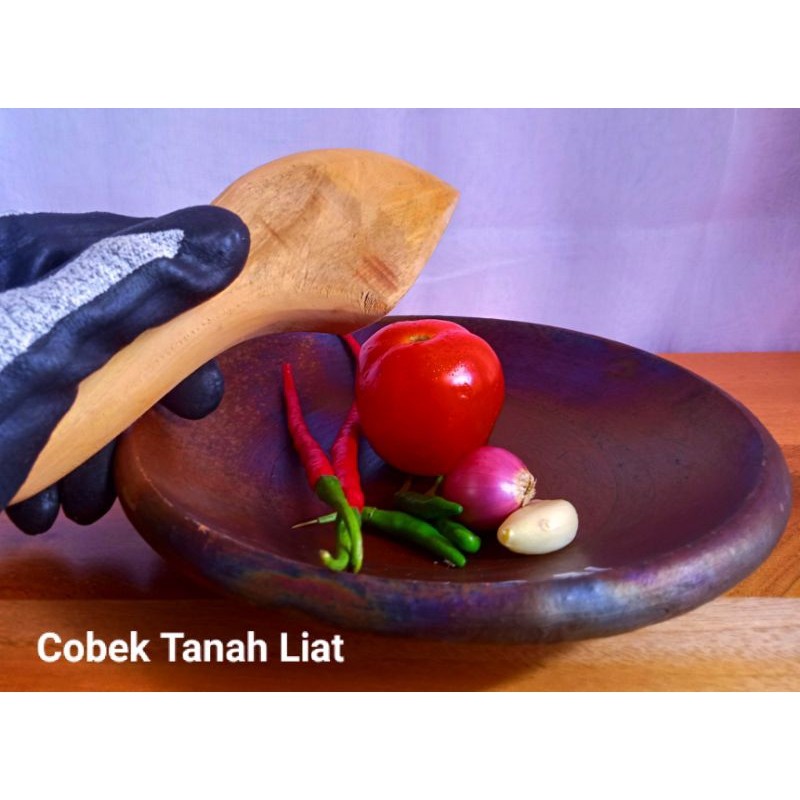 Terlaris Cobek dari Tanah liat + ulekan dari kayu terbaik