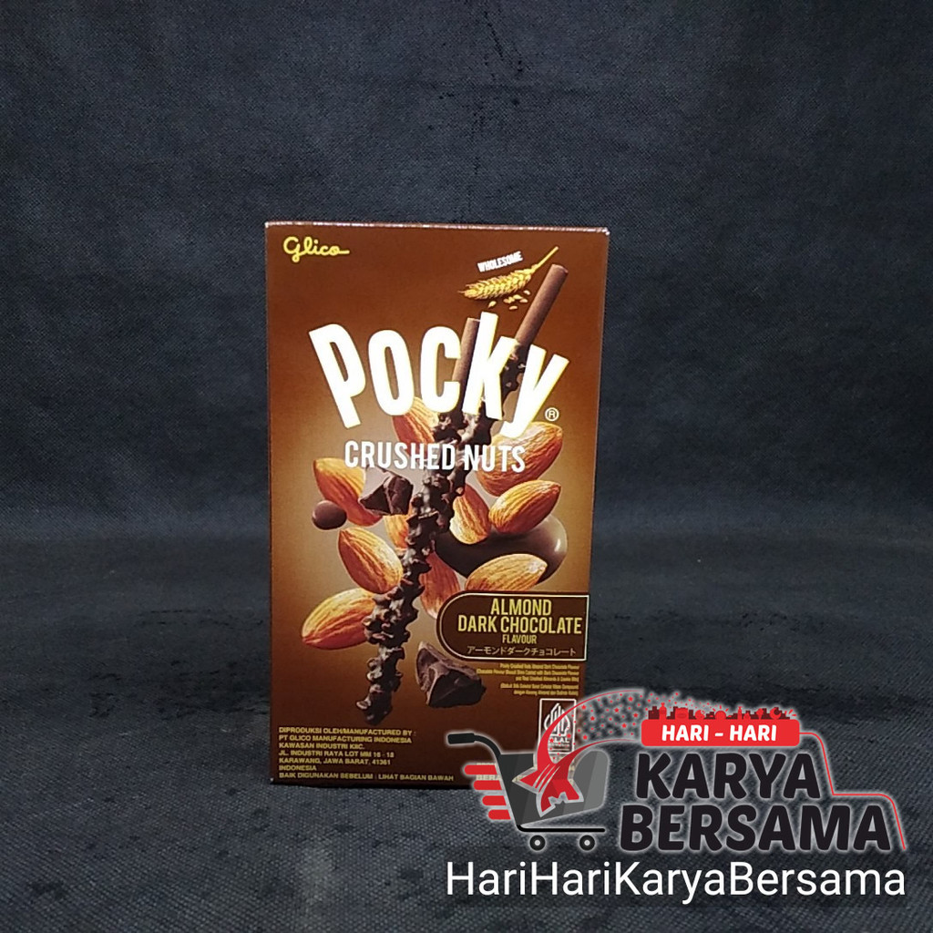 

MAKANAN RINGAN BISKUIT GLICO POCKY CRUSHED NUTS ALMOND DARK CHOCO 25GR