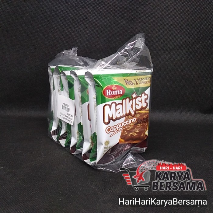 

MAKANAN RINGAN BISKUIT ROMA MALKIST CAPPUCCINO ISI 10'S X 18GR