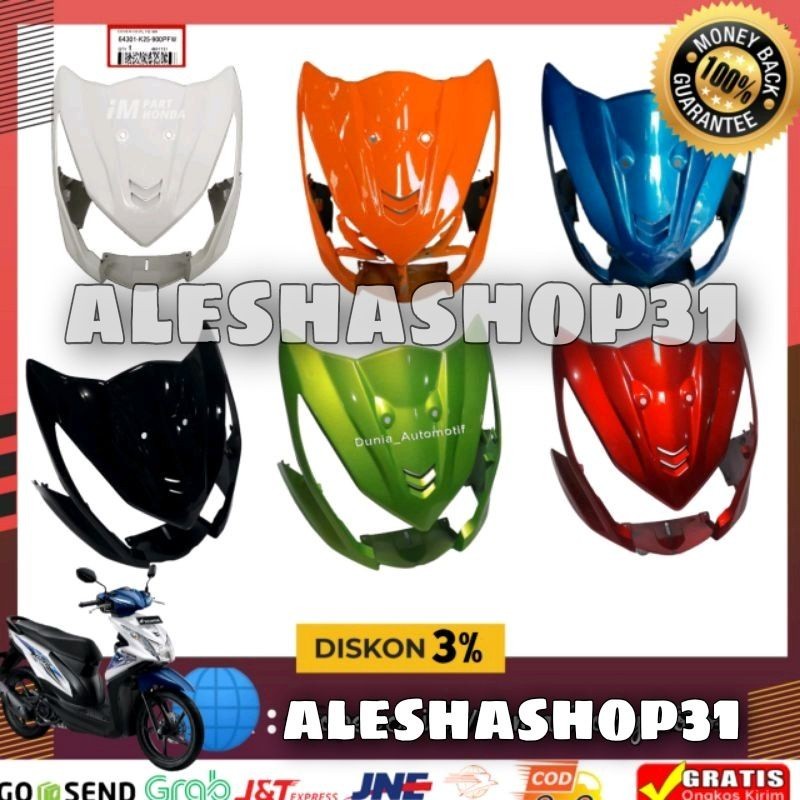 Honda beat fi Cover Tameng Dasi Panel Body Bodi Cover Depan Honda Beat FI 2013 2014 2015 2016 merah 