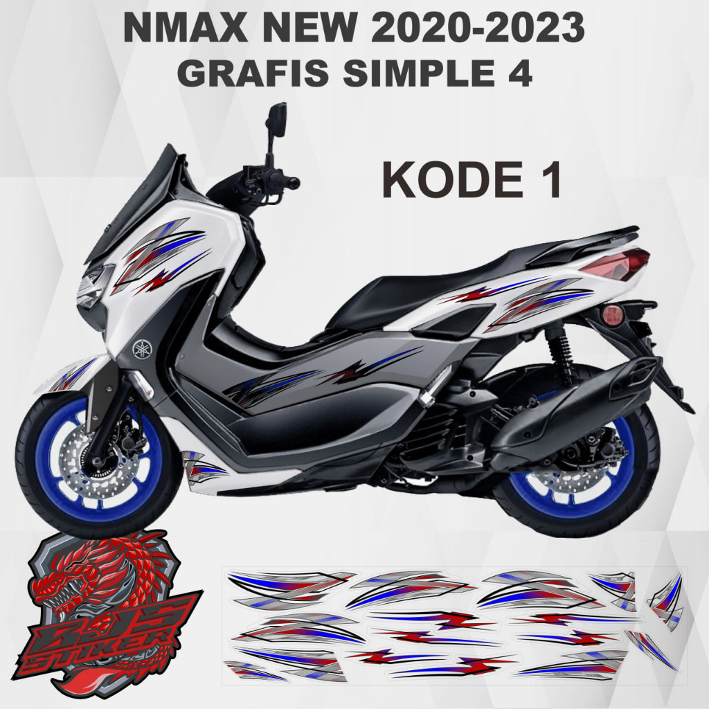 Stiker striping nmax new 2020-2023 - stiker striping list variasi TRANSPARAN UV NMAX NEW SIMPLE 4