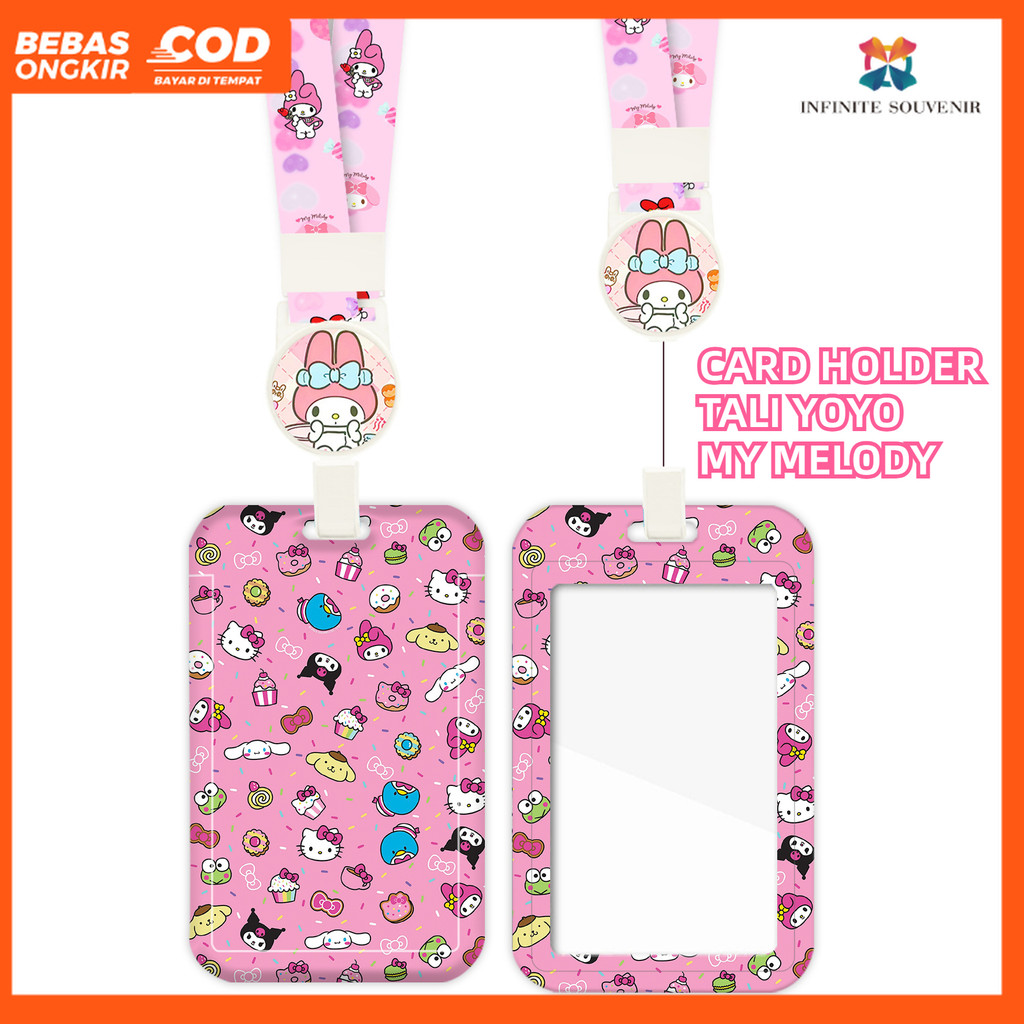

(N017) ID Card Holder Tali Yoyo MY MELODY / Nametag Yoyo Sanrio/ Card Holder Yoyo / Card Holder Tali