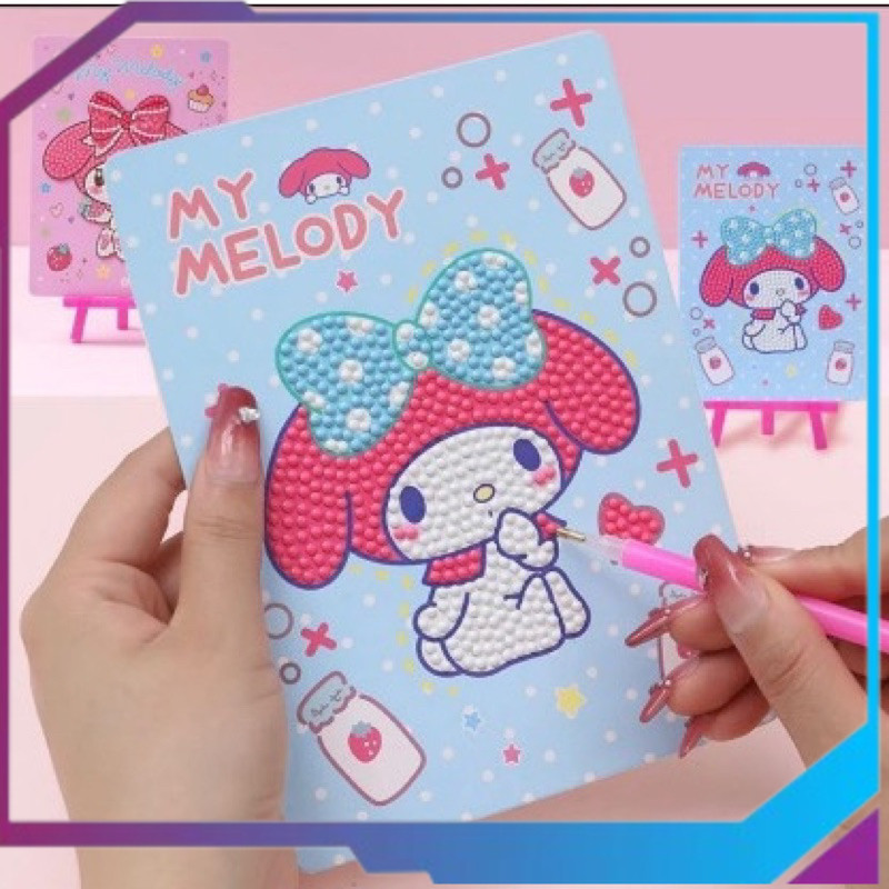 

STIKER DIY DIAMOND PAINTING STICKER DIAMOND MAINAN ANAK MOTIF KUROMI CINNAMONROLL POMPOMPURIN POCHACCO MELODI SANSANWAWA